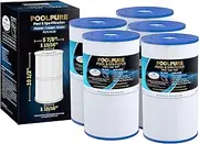 POOLPURE NSF-50 Certified Spa Filter Replace Watkins 31489, Pleatco PWK30, Unicel C-6430, Filbur FC-3915, P/N0969601, 71825, 73178, 73250, 75401, 30 sq. ft. Hot Spring Spa Filter, Pack of 5