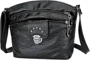 [WITERY] Small Crossboby Purses for Women - Lightweight PU Leather Zipper Crossbody Bag Shoulder Bag with Adjustable Strap