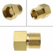 Adapter Pressure Washer Brass M22 15mm Male Thread to M22 14mm Female Metric
