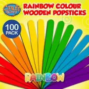 WOODEN CRAFT STICKS PADDLE POP POPSICLE 11.5cm x 1cm