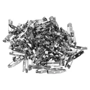 100Pcs Badge Pins, 25mm Safety Pins Bar Name Tag Pin Bulk, Black
