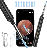 VITCOCO Ear Wax Removal Kit Ear Camera 1296P High-Definition Earwax Cleaner Portable USB Charging Visible 6 LED Otoscope for Android, iPhone, Ipad