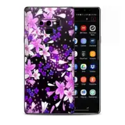 Skins Decal Wrap for Samsung Note 9 - Purple Pink Colorful Flowers Lillies