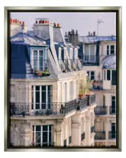 Parisian Architecture Buildings Framed Floater Canvas Wall Art by Carina Okula