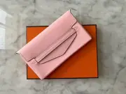 HERMES SMART PORCHETTE WALLET IN ROSE SAKURA SWIFT LEATHER - BNIB!!!