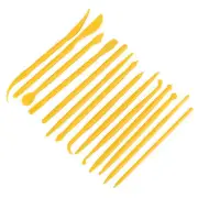 14Pcs Plastic Clay Sculpting Set Pottery Shaper Polymer Modeling Tool(yellow)