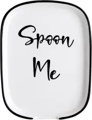 Ceramic Spoon Rest for Stove Top, Large Spoon Holder for Kitchen Counter, White