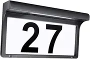 WHAMVOX Solar Address Sign Plaque Number Light for Outdoor Use for Garden and Pathway Easy to Install Solar House Numbers for Visibility at Night