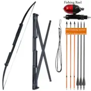 Archery Folding Bow Bowfishing & Fishing Reel & Arrows for Fishing Hunting