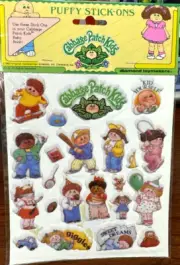 Cabbage Patch Kids Puffy Decal Stickers 1983 Sealed - Style 2