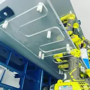 Ryobi storage bracket CLEAR (hold 2 tools) to mount under own shelf
