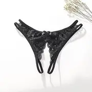 [AYTDNEHGK] Sexy Erotic Open Crotch G-string Lace Perspective Panties for Sex Women Porno Underwear Transparent Thong Large Size Lingerie