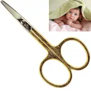 3" Gold Plated Rounded Tip Baby Scissors
