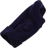 SUPVOX Knitted Dog Sweater Winter Warm Comfortable Yarn Turtleneck Style for Small Breed Dogs