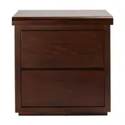 [James Lane] Calypso Bedside Table Chocolate - 2 Drawer