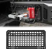 Tailgate Table Rear Foldable Storage Cargo Rack, Storage Shelf Molle Panel for 2007-2024 Jeep Wrangler JKU &JL JLU 4 Door(Not fit with Low Speaker JK Models)