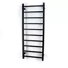 Radiant Matte Black 430 x 1100mm Square Heated Towel Rail (Left Wiring) BSTR430L