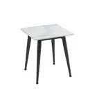 Raimon Furniture Sanjana Polished Ceramic Marble Look Square Side Lamp End Table