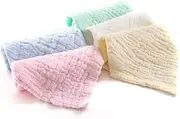 GLSTOY 6 Pack Baby Saliva Towels Gauze Face Towel Bib Unisex Cotton Muslin Wrap Perfect for Teething Babies Random Color
