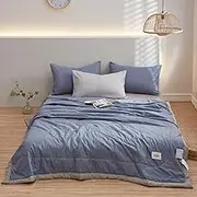 Summer Cooler Quilt for Hot Sleepers and Night Sweats, Ice Blanket for Sleeping, Cooler Comforter, Generic Featuring Double Sided Cold Effect Blanket(Color6,180x220cm/71x86in)