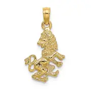 14k Yellow Gold 3-D Leo Zodiac Charm