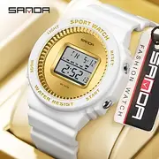 SANDA Men Digital Watch Sports Fashion Casual Wristwatch Luminous Stopwatch Alarm Clock Calendar TPU Watch
