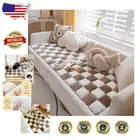 Elegant Checkered Non-Slip Couch Cover for 3 Cushion Sofas - Machine Washable