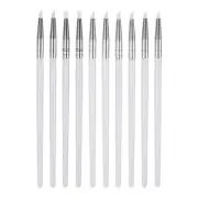 10pcs Clay Sculpting Tool Set, Rubber Tip Shaping Pen for Ceramic White