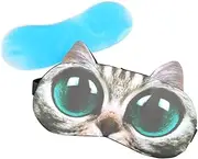 Baluue 2pcs 3d Big Eyes Sleep Mask Cat Cooling Blindfold for Women Men Boys and Girls Restful Sleep Eye Mask