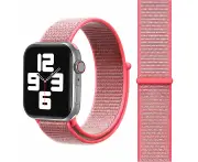 For Apple Watch SE (2nd Generation),40-mm Case,Nylon Watch Band,Fastener,Pink Light