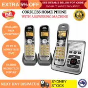 NBN Cordless Phone 3 Handset Home Office Answering Machine Telephone Landline