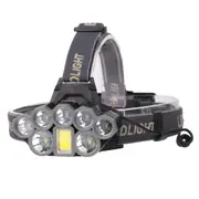 4108 3000LM 2*T6 5*XPE LED+COB 6 Modes Bicycle Camping Headlamp 2*18650 Battery USB Rechargeable