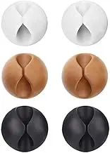 6 Pack Durable Cable Clips, Multipurpose Cable Holder for Mobile Phones, Laptops, Computers etc