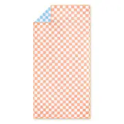 80 x 160cm Sheraton Checkmate Reversible Sand Free Beach Towel Melon/Teal