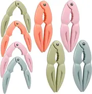 MUCKLILY Crab Leg Crackers Seafood Clamps 8 Pack Portable Crab Tool Sturdy Lobster Clamps for Kitchen Gadgets
