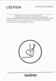 Brother LS2-F53A Sewing Machine Owners Instruction Manual Reprint