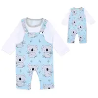 在飛比找PChome24h購物優惠-【Mesenfants】藍底無尾熊 童裝 長袖嬰兒服 嬰兒連