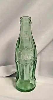 Coca Cola Coke Bottle 6 1/2 Fl Oz Vintage Green Glass