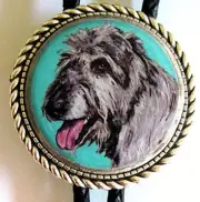 Irish Wolfhound Original Art Classic Bolo Tie
