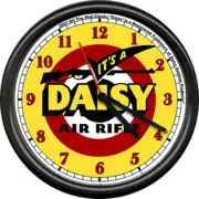 Daisy Red Ryder Museum Air Riflle BB Gun Logo Retro Sign Licensed Wall Clock
