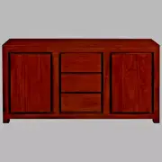 TANAKA SOLID MAHOGANY BUFFET SIDEBOARD CABINET 2 DOORS 3 DRAWERS MAHOGANY COLOUR