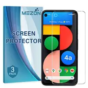 [3 Pack] Google Pixel 4a 5G (6.2”) Anti-Glare Matte Screen Protector Film by MEZON – Case Friendly, Shock Absorption (Pixel 4a 5G, Matte)