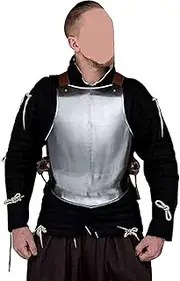 Ready for Battle Breastplate Medieval Steel Cuirass Body Armour, Silver