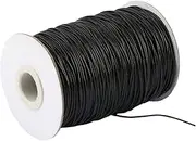 1roll Black Hand-Woven Rope for DIY Jewelry Making Meters Braided Cord for Bracelets Necklaces Crafts Wax Thread for Handmade Accessories