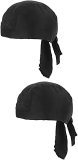 [Healifty] 2pcs Chef Hat Unisex Breathable Cooking Hat for Restaurant Use Decorative Chef Cap with Ties for and Waitstaff Clean Appearance and Classic Design