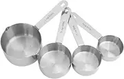 4Pcs Stainless Steel Measuring Cups Spoons, Stainless Steel Measuring Spoons, Easy Pouring, Easy to Read Measurements Spoons, Tableware Kitchen Baking Tools