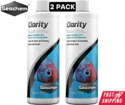 Seachem Clarity Water Clarifier Marine Fresh Clear Cloudy Aquarium 500 ML 2 Pack