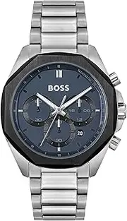 Hugo Boss Cloud Silver Tone Steel Blue Dial Chronograph Men's Watch