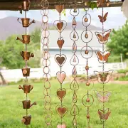 Metal Rain Chain for Gutters Downspout Decorative Garden Rain Catcher Extensions