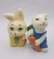 Russ Vintage Peter Rabbit & Baby Some Bunny Loves You Easter Cute Candle Lot